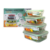 Zestaw 4 pojemników szklanych *7701