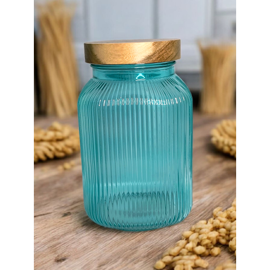 Sloik z drewnianym wieczkiem TURKUS 2,0l *5448 Sloik z drewnianym wieczkiem TURKUS 2,0l *5448