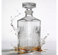 Karafka szklana zdobiona 0,5l 500ml *3504