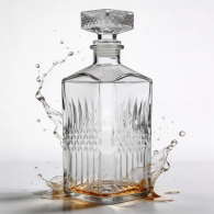 Karafka szklana zdobiona 0,5l 500ml *3504