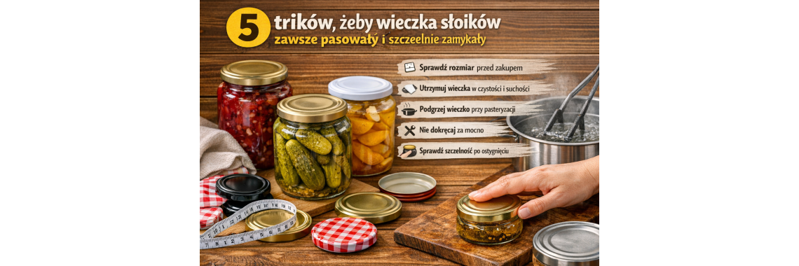 5 trików na idealnie dopasowane wieczka do słoików