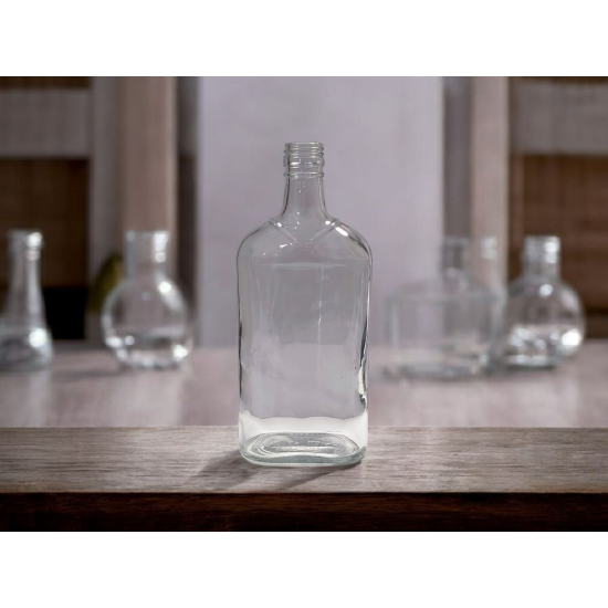 Butelka piersiówka 0,5l płaska +zakrętka