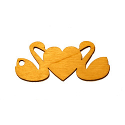 Łabędzie drewniane ozdoba zawieszka 10szt.