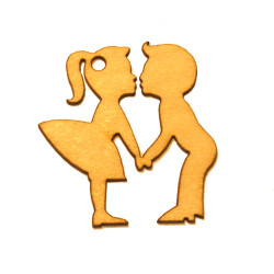 Zakochani drewniana ozdoba zawieszka 10szt.