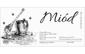 Etykieta pszczelarska - 100 szt. Wzór 26