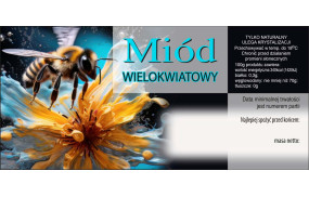 Etykieta pszczelarska - 100 szt. Wzór 34
