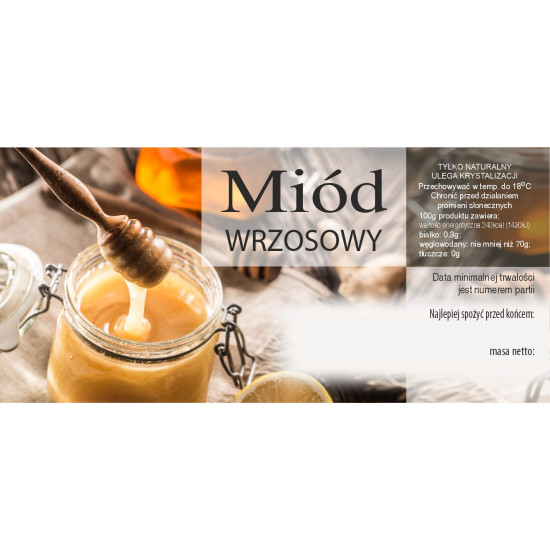 Etykieta pszczelarska - 100 szt. Wzór 41