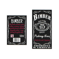 Etykiety  samoprzylepne "Bimber" przód + tył - 10szt