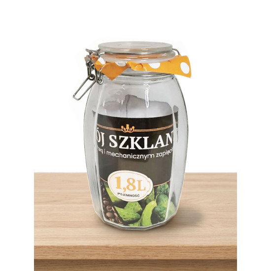 Słoik 1,8 L z zamknięciem Hermetycznym Słoik 1,8 L z zamknięciem Hermetycznym