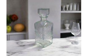 Karafka szklana zdobiona 0,855l 855ml *5483