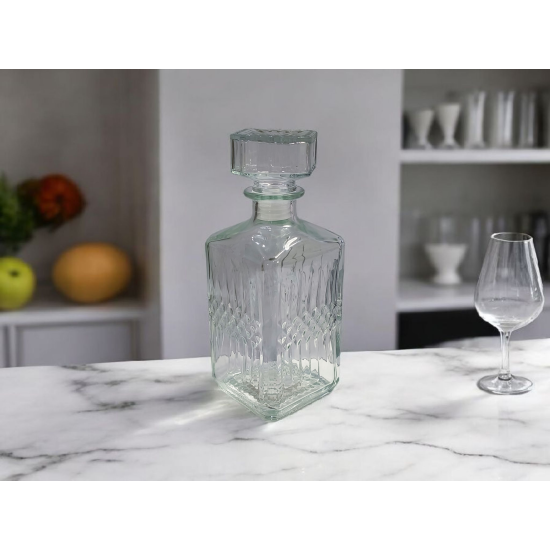 Karafka szklana zdobiona 0,855l 855ml *5483