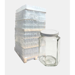 Słoik 385ml 0,385L SZEŚCIOKĄT - paleta 3600 szt.