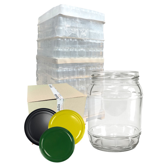 Słoik 0,72L 720ml Christel - paleta 1344 szt. + wieczko kolor