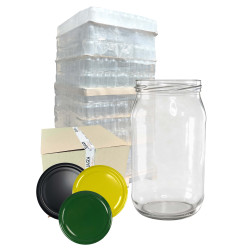 Słoik 0,815L 815ml + wieczko kolor - paleta 1264 szt. Słoik 0,815L 815ml + wieczko kolor - paleta 1264 szt.