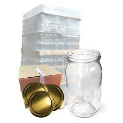 Słoik 0,815L 815ml + wieczko złote - paleta 1264 szt.