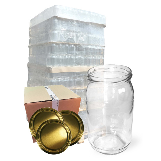 Słoik 0,815L 815ml + wieczko złote - paleta 1264 szt.