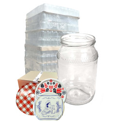 Słoik 0,9L 900ml Miód - paleta 1320 szt. + wieczka litografia/folk/krata Słoik 0,9L 900ml Miód - paleta 1320 szt. + wieczka litografia/folk/krata