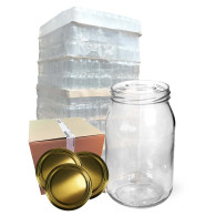 Słoik 0,9L 900ml - paleta 1320 szt. +wieczka złote
