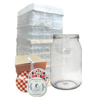 Słoik 0,9L 900ml slim - paleta 1320 szt. + wieczka litografia/folk/krata
