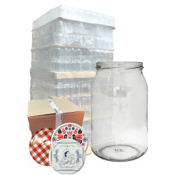 Słoik 0,9L 900ml slim - paleta 1320 szt. + wieczka litografia/folk/krata Słoik 0,9L 900ml slim - paleta 1320 szt. + wieczka litografia/folk/krata