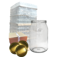 Słoik 0,9L 900ml slim + wieczko złote - paleta 1320 szt.