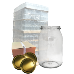 Słoik 0,9L 900ml slim + wieczko złote - paleta 1320 szt.
