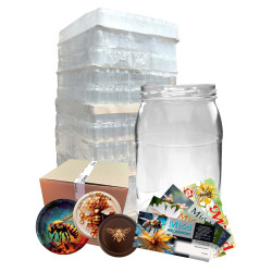 Słoik 0,9L 900ml slim - paleta 1056 szt. +wieczka +etykiety pszczelarskie