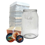 Słoik 0,9L 900ml slim + wieczka pszczoła - paleta 1320 szt.