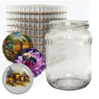 Słoik 0,72l 720ml + wieczka pszczoła - paleta 1344 szt.