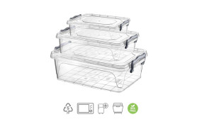Pojemnik na żywność MULTI BOX PROSTOKĄT 3SZT *9691