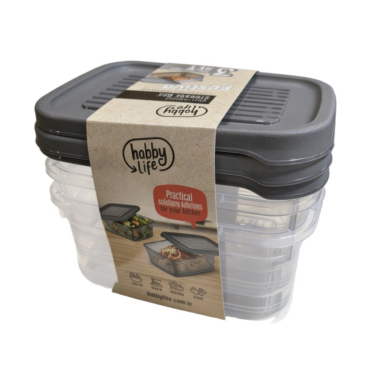 POJEMNIK NA ŻYWNOŚĆ FESTIVA KOMPLET 3 SZTUK 1600ml ZESTAW MIX *6191 POJEMNIK NA ŻYWNOŚĆ FESTIVA KOMPLET 3 SZTUK 1600ml ZESTAW MIX *6191