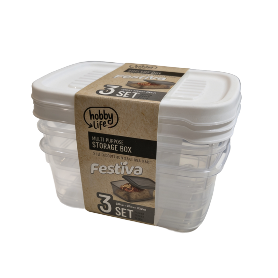 POJEMNIK NA ŻYWNOŚĆ FESTIVA KOMPLET 3 SZTUK 500ml ZESTAW MIX *6177 POJEMNIK NA ŻYWNOŚĆ FESTIVA KOMPLET 3 SZTUK 500ml ZESTAW MIX *6177