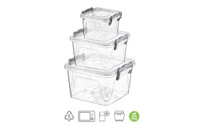 Pojemnik na żywność MULTI BOX 3 SZT KWADRAT *2012