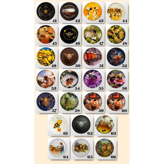 Słoik 0,9L 900ml Miód + wieczka pszczoła - paleta 1320 szt.