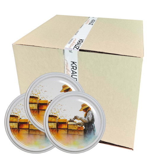 Wieczko fi 82 pszczoła wzór 64 - 750 szt. karton