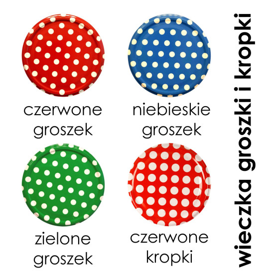 Słoik 0,9L 900ml - paleta 1320 szt. + wieczka litografia/folk/krata