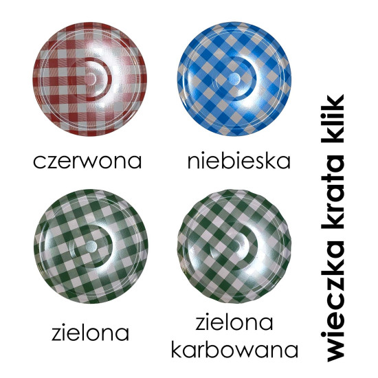 Słoik 0,9L 900ml - paleta 1320 szt. + wieczka litografia/folk/krata