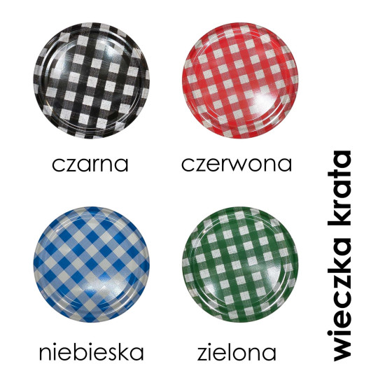 Słoik 0,9L 900ml - paleta 1320 szt. + wieczka litografia/folk/krata