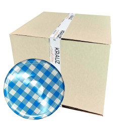 Wieczko fi 82 krata niebieska klik "6"- 750 szt. karton Wieczko fi 82 krata niebieska klik "6"- 750 szt. karton