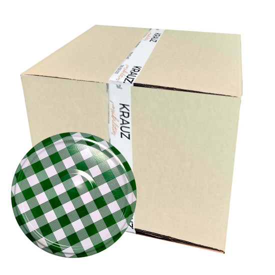 Wieczko fi 82 krata zielona klik "6"- 750 szt. karton Wieczko fi 82 krata zielona klik "6"- 750 szt. karton