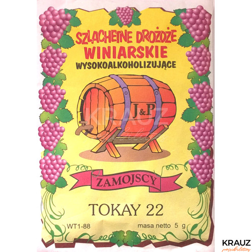 Drożdźe winiarskie J&P Zamojscy-Tokay 22