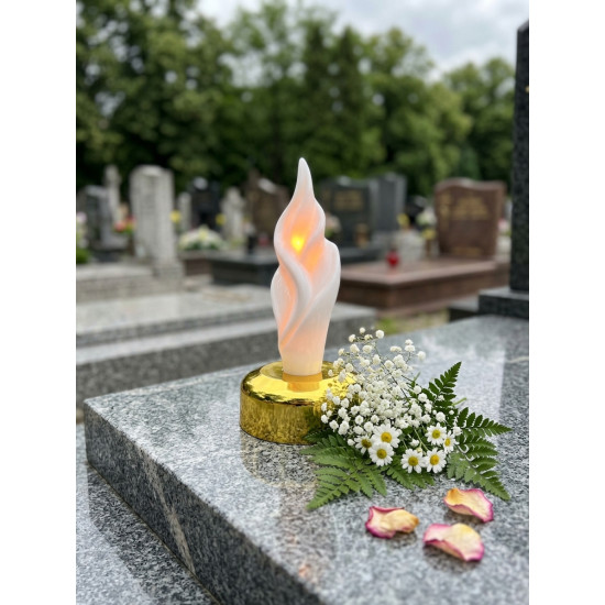 Wkład LED Płomień 3D złoty *2454