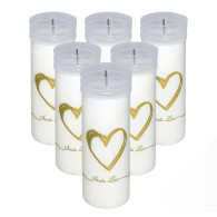 Wkład do zniczy Eko-1 zalewany "Złoty - serce" - 35 szt