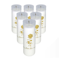 Wkład do zniczy Eko-1 zalewany "Złoty - róża" - 35 szt