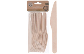 NOŻE drewniane NA GRILLA beżowe 20 sztuk *5554