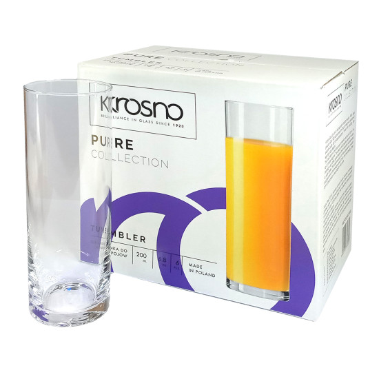 Szklanki do soku Krosno Pure 200 ml *9309